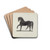 Black Horse Weather Vane by Beatrice DeKalb Drink Coasters - set of 4