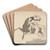 Horse running towards left... by Sawrey Gilpin Art Drink Coaster set
