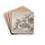 Partial View of the Colosseum by Johann Christian Klengel Drink Coasters - set of 4