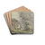 Janowitz castle by Friedrich Ernst Morgenstern Drink Coasters - set of 4