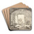To muldyr i indgangen til en stald by Pieter van Laer Art Drink Coaster set