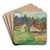 Huser by Anny Dollschein Art Drink Coaster set
