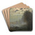 Landscape by Moonlight by Adrien-Joseph Heymans Art Drink Coaster set
