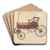 Zoar Invalid Wagon by Fritz Boehmer Art Drink Coaster set