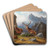 Hirsch und Rehwild im Gebirge by Moritz Mller Art Drink Coaster set