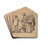 Peasants by Willem van de Velde the Elder Drink Coasters - set of 4