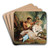 Galant Lovers' Tryst 'rinaldo And Armida' by Barthlemy Menn Art Drink Coaster set