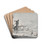 The Venetian lagoon with ruins and figures by Giacomo Guardi Drink Coasters - set of 4
