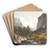 Hunting party in the mountains by Carl Millner Art Drink Coaster set