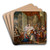 Concert in the palace by Johann Georg Platzer Art Drink Coaster set