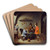 Gambling Scene at an Inn by David Teniers The Younger Art Drink Coaster set