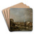 View up the Grand Canal toward the Rialto by Francesco Guardi Art Drink Coaster set View up the Grand Canal toward the Rialto by Francesco Guardi Art Drink Coaster set
