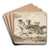 Centaur Abducting a Satyress by Giovanni Domenico Tiepolo Art Drink Coaster set