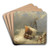 Sturm am Hafen by Andreas Achenbach Art Drink Coaster set