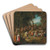 Landscape with elegant figures by German School Art Drink Coaster set