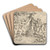 A Meeting of Monopolizers, or the Good Effect of Peace by Charles Williams Art Drink Coaster set
