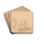 Paysage normand avec barrire by Jacques-Raymond Brascassat Drink Coasters - set of 4