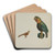 Wooden Rooster, Pheasant, and Parrot by Victor F. Muollo Art Drink Coaster set Wooden Rooster, Pheasant, and Parrot by Victor F. Muollo Art Drink Coaster set