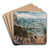 Landscape with Saint John the Baptist by Herri met de Bles Art Drink Coaster set