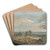 A Distant View of Maidstone, from Lower Bell Inn, Boxley Hill by Paul Sandby Art Drink Coaster set