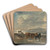 Horses and cows in a hilly landscape by Sawrey Gilpin Art Drink Coaster set