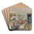 Saloninterieur by Hans Temple Art Drink Coaster set
