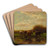 Cows at evening by Willem Maris Art Drink Coaster set Cows at evening by Willem Maris Art Drink Coaster set