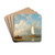 Shipping In A Dutch Estuary At Low Tide by Pieter Cornelis Dommersen Drink Coasters - set of 4 Shipping In A Dutch Estuary At Low Tide by Pieter Cornelis Dommersen Drink Coasters - set of 4