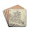 Auf einem Waldweg fhrt ein zweirdiger Karren mit zwei hintereinander gespannten Pferden by Johann Christoph Dietzsch Drink Coasters - set of 4 Auf einem Waldweg fhrt ein zweirdiger Karren mit zwei hintereinander gespannten Pferden by Johann Christoph Dietzsch Drink Coasters - set of 4