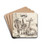 To ker, set bagfra by Paulus Potter Drink Coasters - set of 4 To ker, set bagfra by Paulus Potter Drink Coasters - set of 4