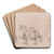 Two Horses by Edward William Cooke Art Drink Coaster set