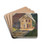 Brick house with an annex by Tadeusz Makowski Drink Coasters - set of 4 Brick house with an annex by Tadeusz Makowski Drink Coasters - set of 4