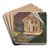 Brick house with an annex by Tadeusz Makowski Art Drink Coaster set Brick house with an annex by Tadeusz Makowski Art Drink Coaster set