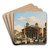 Vue du Panthon  Rome by Giuseppe Canella Art Drink Coaster set