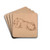tude de lionne. by Jacques-Raymond Brascassat Drink Coasters - set of 4