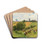 Herd of Animals in a Summer Landscape by Hermann Seeger Drink Coasters - set of 4
