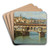 Theponte Vecchio, Florence by Antonietta Brandeis Art Drink Coaster set Theponte Vecchio, Florence by Antonietta Brandeis Art Drink Coaster set