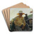 Viejo pescador en una barca by Joaqun Sorolla Art Drink Coaster set