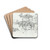 Pferde in Deckung by August Kratzer Drink Coasters - set of 4