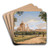 Blick auf die Karlskirche und das Polytechnische Institut by Rudolf von Alt Art Drink Coaster set Blick auf die Karlskirche und das Polytechnische Institut by Rudolf von Alt Art Drink Coaster set