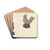 Rooster Coin Bank by William O. Fletcher Drink Coasters - set of 4