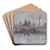 Monastir by Edward Lear Art Drink Coaster set Monastir by Edward Lear Art Drink Coaster set