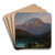 Mount Pyszna with the Smreczyny Lake in the Kocieliska Valley in the Tatra Mountains by Leon Dembowski Art Drink Coaster set