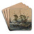 Dutch Ships in a Storm by Eugne Isabey Art Drink Coaster set