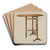 Three Legged Gate-leg Table by Rex Dolmith Art Drink Coaster set Three Legged Gate-leg Table by Rex Dolmith Art Drink Coaster set