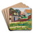 SchwabingDas weisse haus by Wassily Kandinsky Art Drink Coaster set