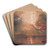 Vesuvius in Eruption by Joseph Mallord William Turner Art Drink Coaster set