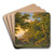 Figures In A Wooded Landscape by Barend Cornelis Koekkoek Art Drink Coaster set Figures In A Wooded Landscape by Barend Cornelis Koekkoek Art Drink Coaster set
