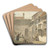 Binnenplaatsje met figuren te Utrecht by Hermanus van Brussel Art Drink Coaster set