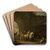 Horsemen at the Blacksmith's by Johann Georg Pforr Art Drink Coaster set